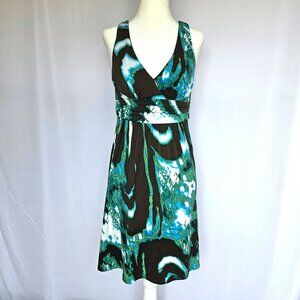 City Triangles Green and Black Dress